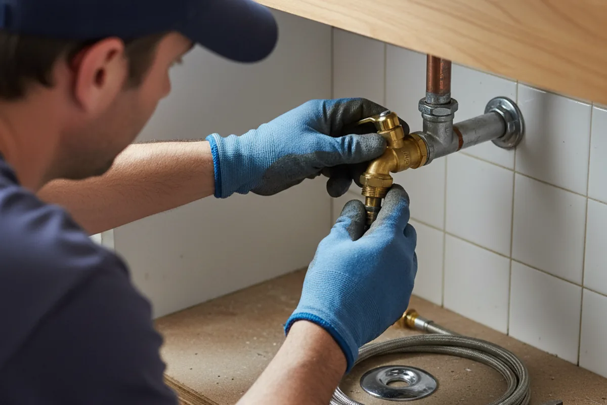 Shutoff valve and fitting work during Emergency Plumbing in Wellesley